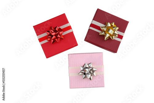 Red and pink gifts box or new year box.
