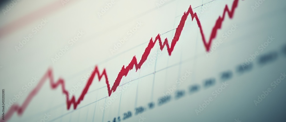 A red line graph ascends sharply, symbolizing growth and positive trends in financial data analysis. A red line graph ascends sharply, symbolizing growth and positive trends in financial data analysis.