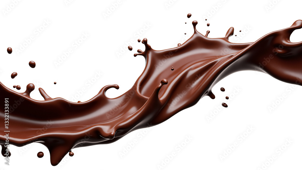 Dynamic Flowing Dark Chocolate Ribbon Isolated on Transparent Background for Culinary and Dessert Promotions Dynamic Flowing Dark Chocolate Ribbon Isolated on Transparent Background for Culinary and Dessert Promotions