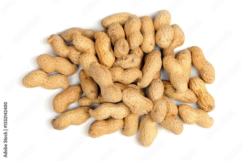 Peanuts isolated on white background. Peanuts isolated on white background.