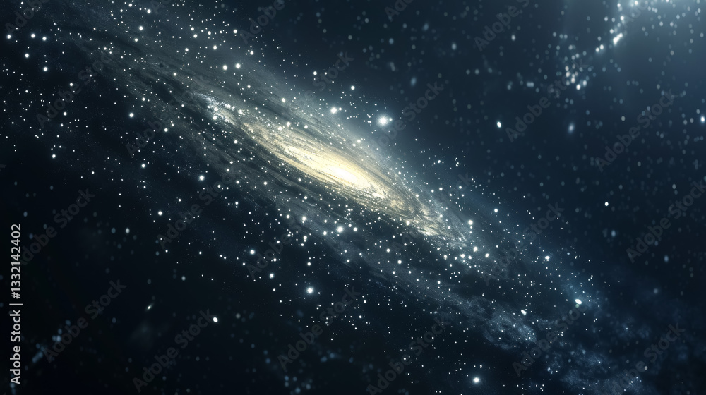 Fototapeta premium Milky Way galaxy with stars and space background.