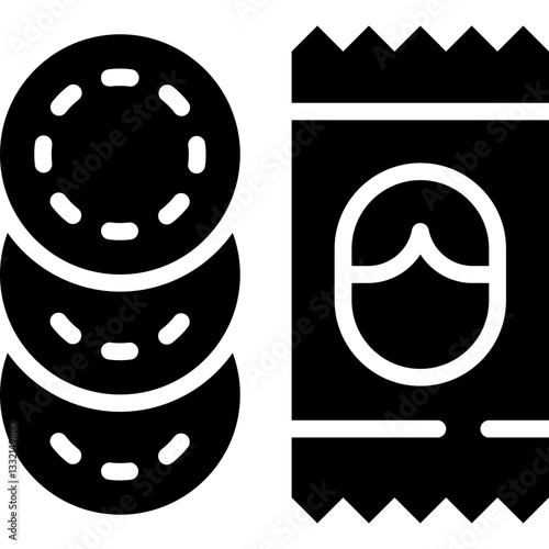 cotton pad solid icon