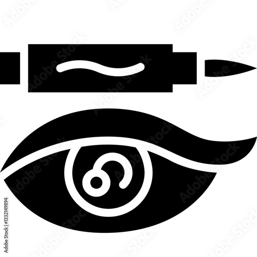 eyeliner solid icon