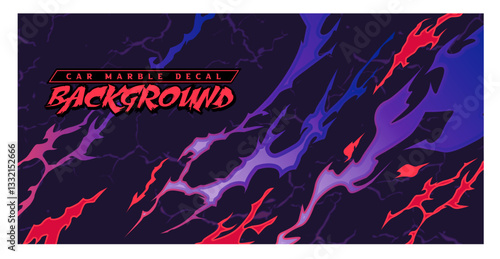 thunder lightning stripes purple sporty motorsport racing gaming livery wrap banner background design modern animation gradient 