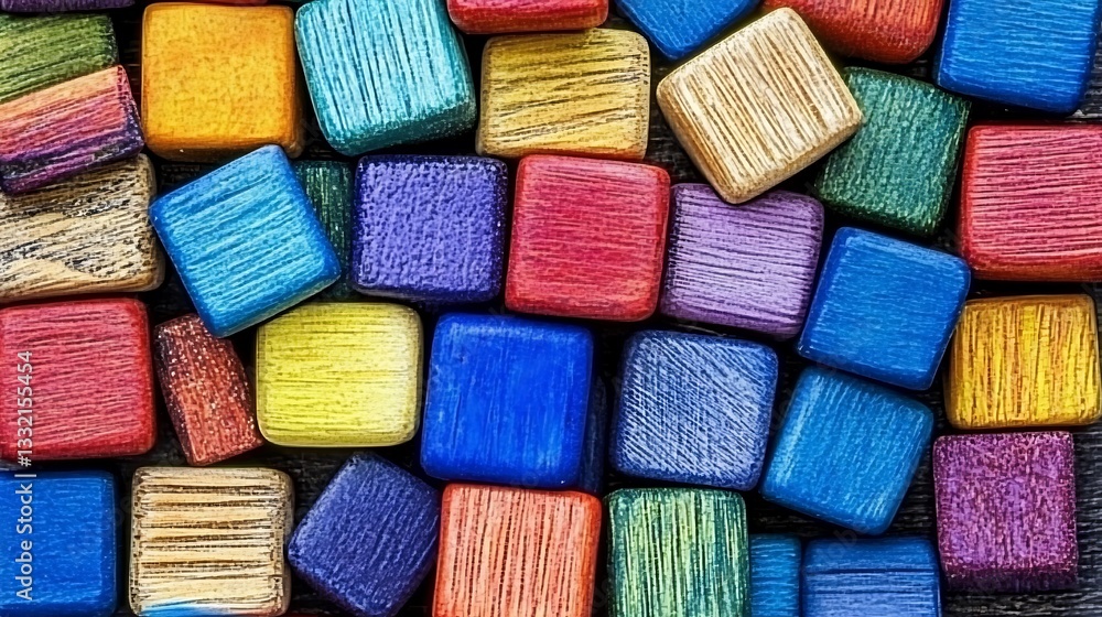 A Collection Of Painted Wooden Blocks Displaying Various Colors And Textures A Collection Of Painted Wooden Blocks Displaying Various Colors And Textures