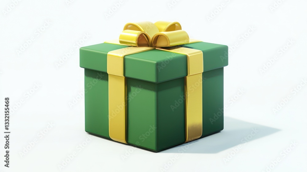 Obraz premium Elegant Pink Gift Box with Gold Ribbon