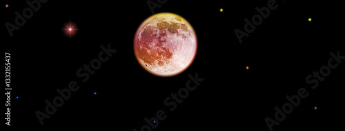 Obraz na płótnie The moon in the night sky w salonie