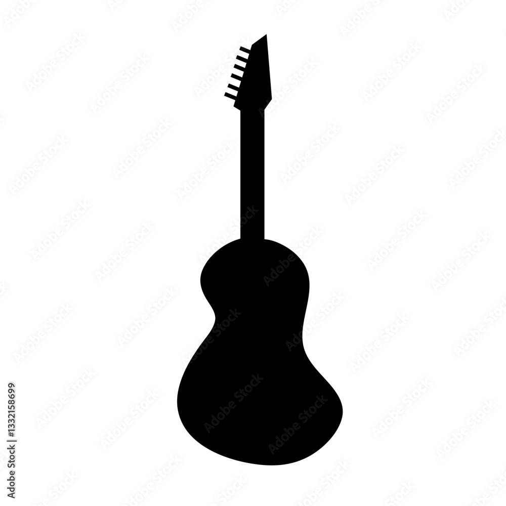 Naklejka premium Guitars silhouette vector arts 