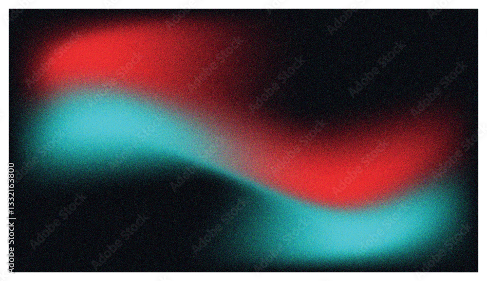 © Yan - Grainy abstract wave background with light and motion. red cyan