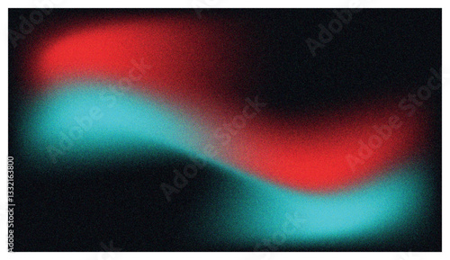 Grainy abstract wave background with light and motion. red cyan