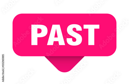 past sticker. past sign on transparent background