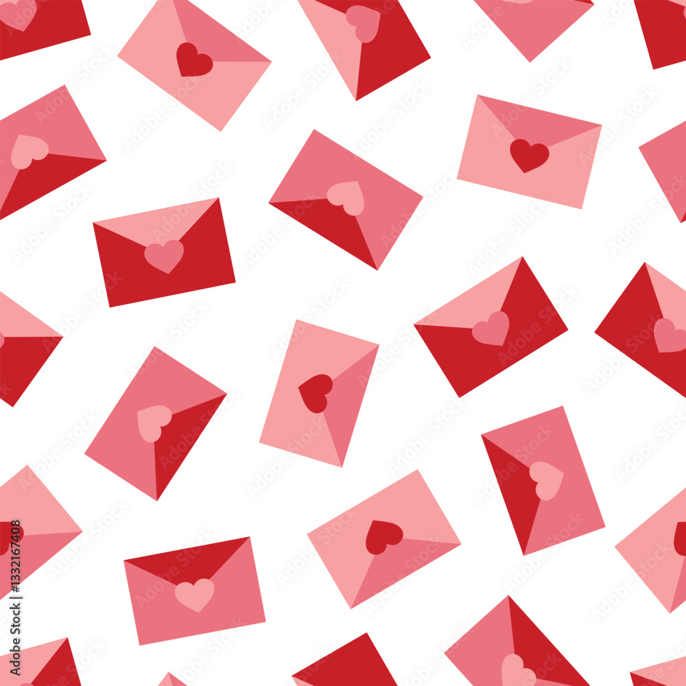 Vector pattern with love letters for valentine's day greetings Vector pattern with love letters for valentine's day greetings