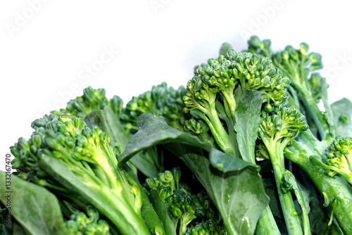 Broccoli Rabe isolated on white background.