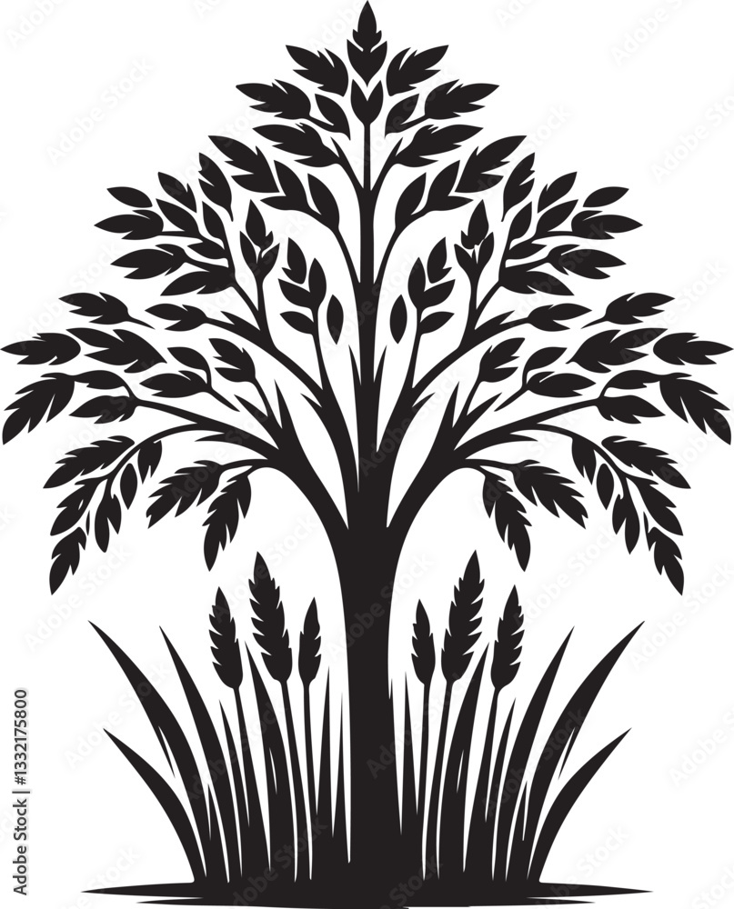 Obraz premium the nature palm tree silhouette victor design image isolated on the white background.
