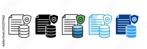 Data Governance  Icon Set Multiple Style Collection