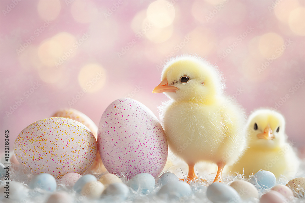 pastel easter eggs and chicks pastel easter eggs and chicks