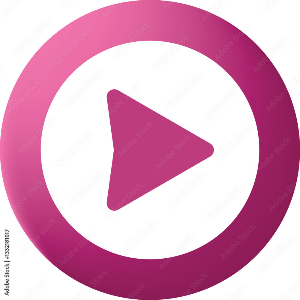 Pink Play Button Icon Design Pink Play Button Icon Design