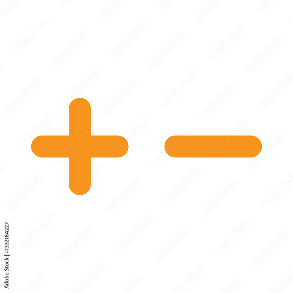 Fototapeta premium plus and minus icon