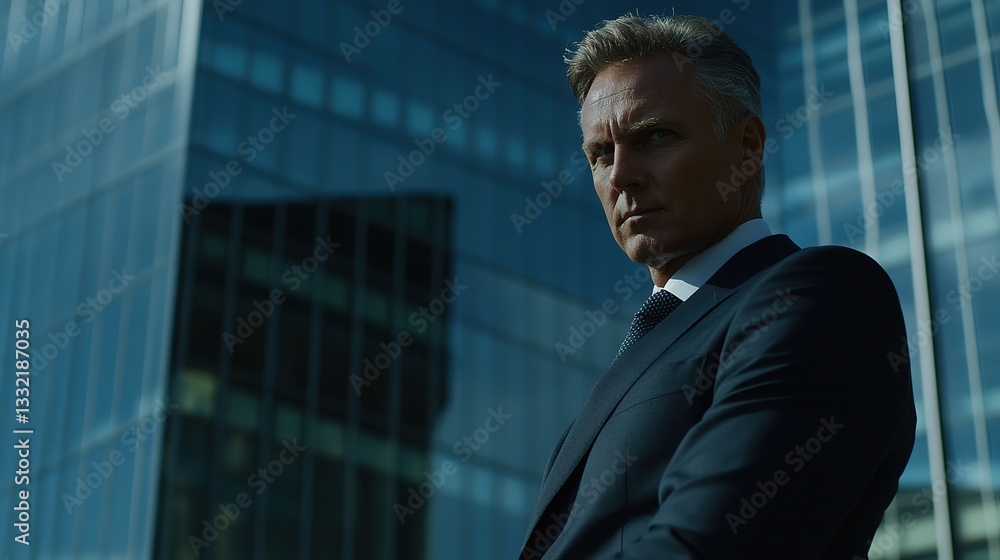 Confident company leader in sharp suit, embodying leadership and vision.
Confident company leader in sharp suit, embodying leadership and vision.