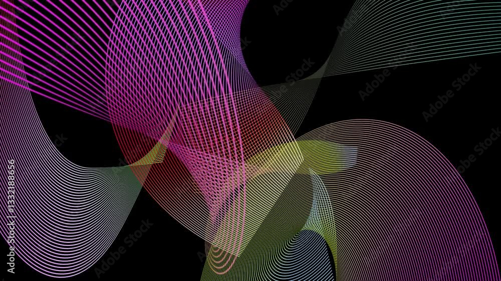 Sweeping Curves Loop
Flowing parallel lines move across the frame. Loops.