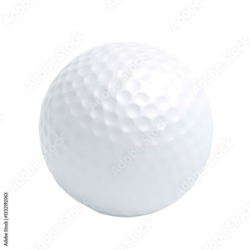 3D Render golf ball sports Illustration with transparant background