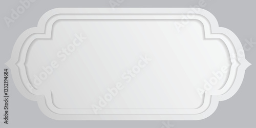 Decorative frame vector art, a globally versatile design element. Clean vector lines create a classic, ornate shape. Ideal for mockups, designs, or digital embellishments.