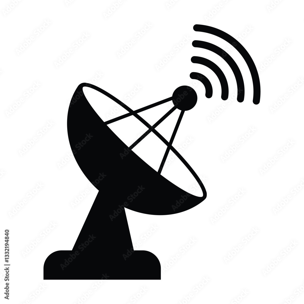 satellite antenna icon. dish antenna. wireless communication. satellite & radar dish icon. transmitting and receiving dish antenna. satellite antenna icon for app, ui and website. vector illustration satellite antenna icon. dish antenna. wireless communication. satellite & radar dish icon. transmitting and receiving dish antenna. satellite antenna icon for app, ui and website. vector illustration