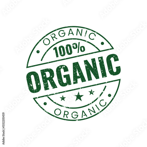 grunge organic stamp with the text