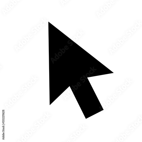 Pointer Cursor Arrow black Icon Vector Design Illustration