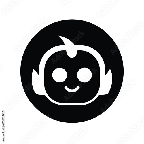 discord icon silhouette with white background