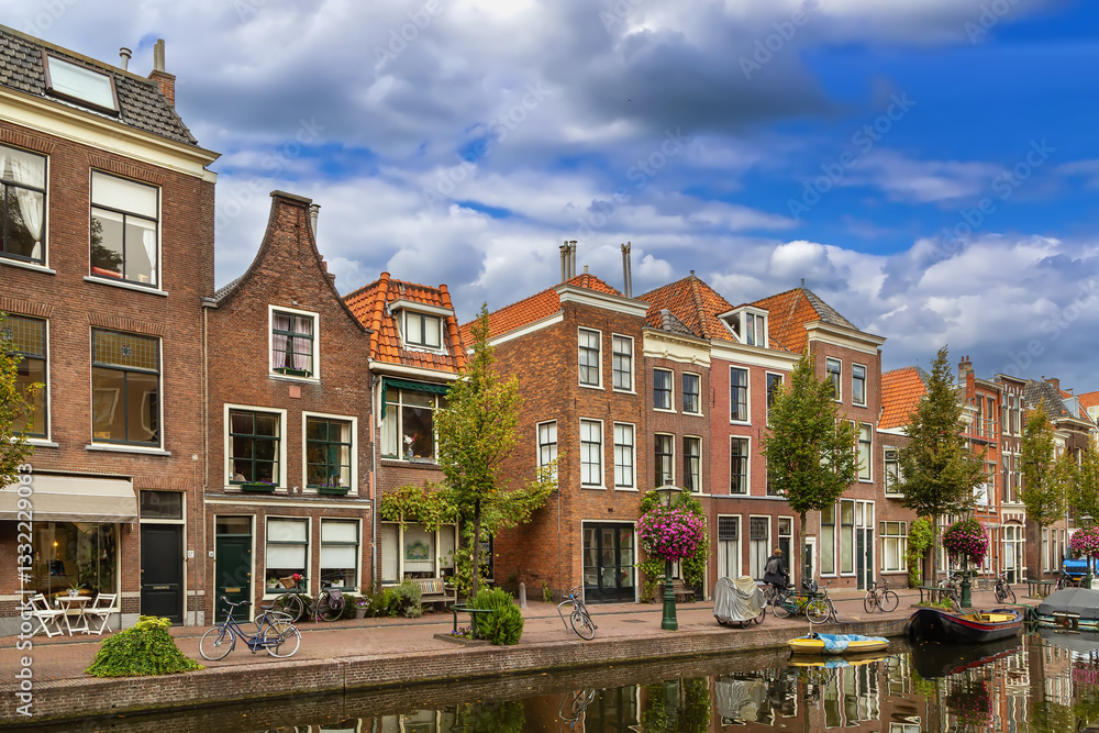 New Rhine river in Leiden, Netherlands