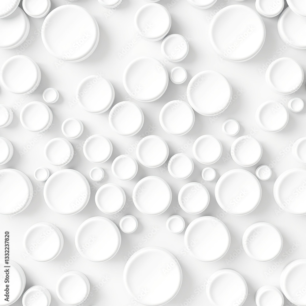 Abstract White Circle Pattern Background with Space for Text Abstract White Circle Pattern Background with Space for Text