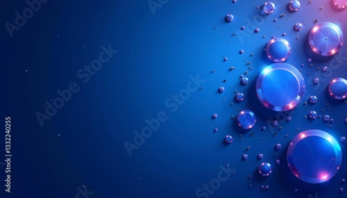 Wallpaper Mural Abstract blue background with multiple circles design, circles, round Torontodigital.ca