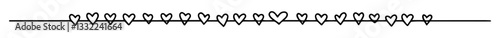 decorative heart border divider vector black shape silhouette