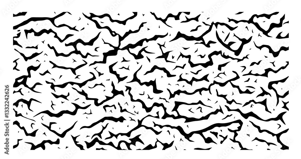Obraz premium crackecracked surface texture with organic flow vector pattern
