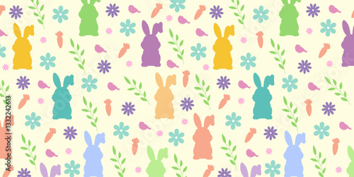 Easter pattern for backgrounds, presentations, wrapping papers, prints, artworks. Vector illustration
