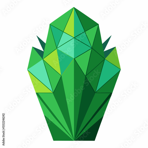 geometric cactus with clean angular lines