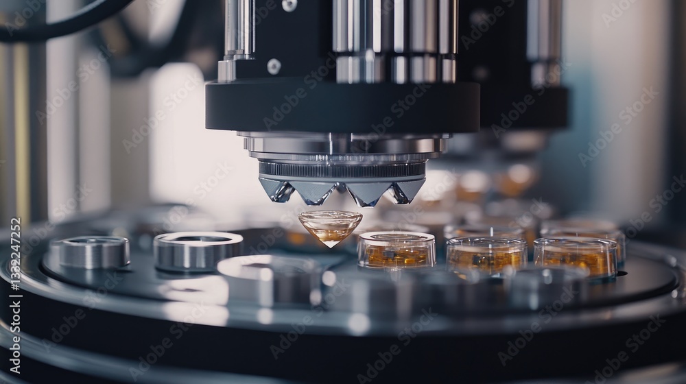 A close-up of a diamond color grading process with a set of comparison stones under lab lighting. A close-up of a diamond color grading process with a set of comparison stones under lab lighting.