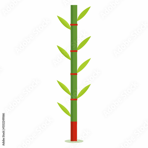 modern bamboo stalk with sleek vertical alignment 