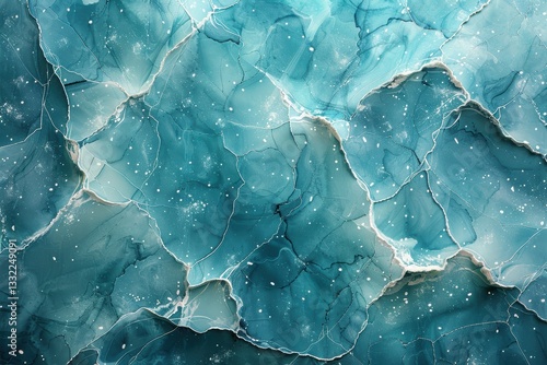 Pastel cyan mint liquid marble watercolor background with white lines.