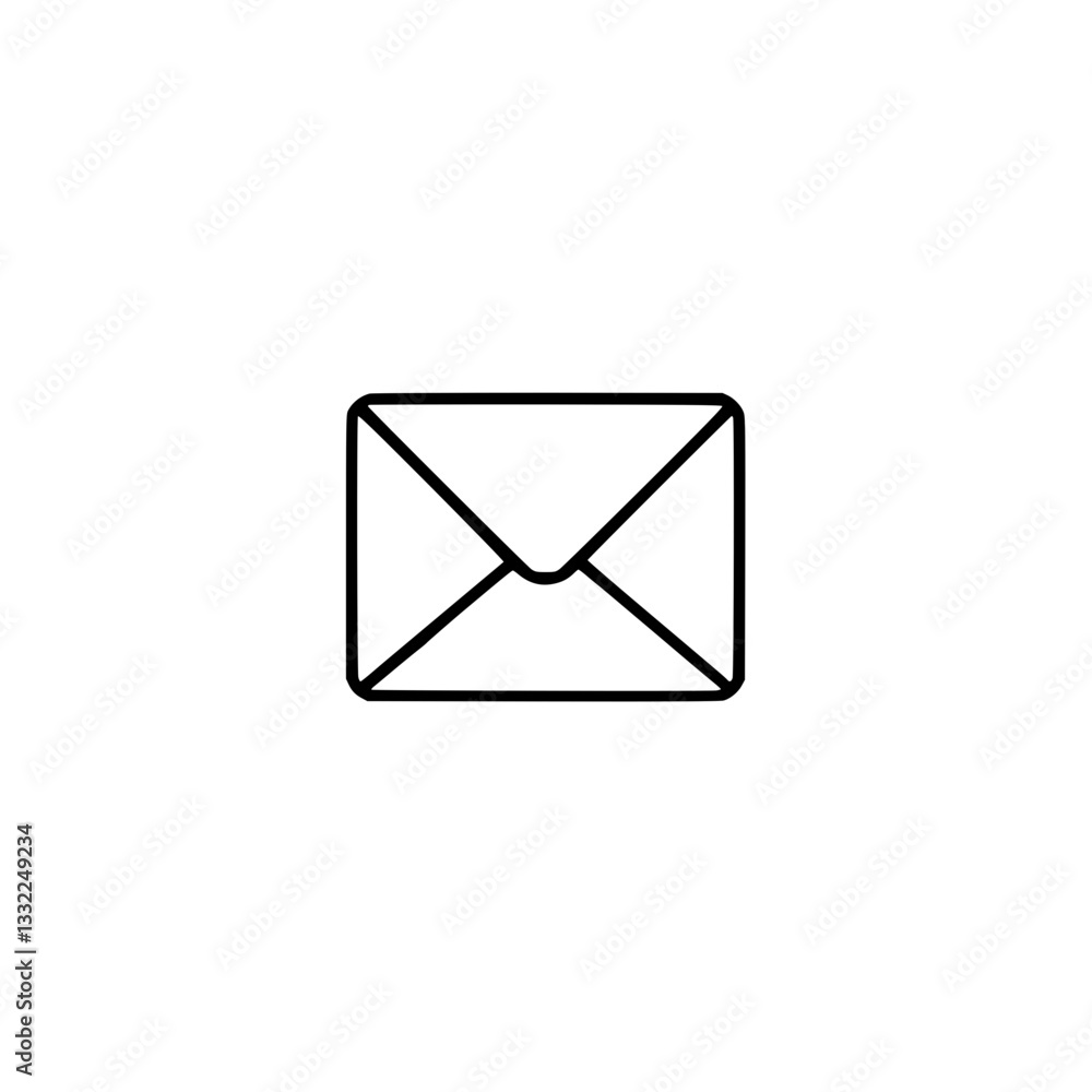 A minimalist vector graphic of an envelope conveying communication or mail in a clean simple style against a A minimalist vector graphic of an envelope conveying communication or mail in a clean simple style against a