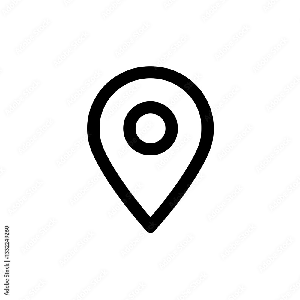 Simple Locator Icon Perfect for indicating map locations addresses and pinpointing places Clean and universally recognizable symbol Simple Locator Icon Perfect for indicating map locations addresses and pinpointing places Clean and universally recognizable symbol