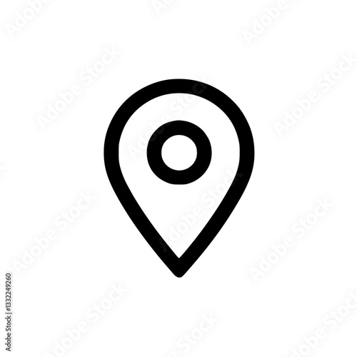 Simple Locator Icon Perfect for indicating map locations addresses and pinpointing places Clean and universally recognizable symbol