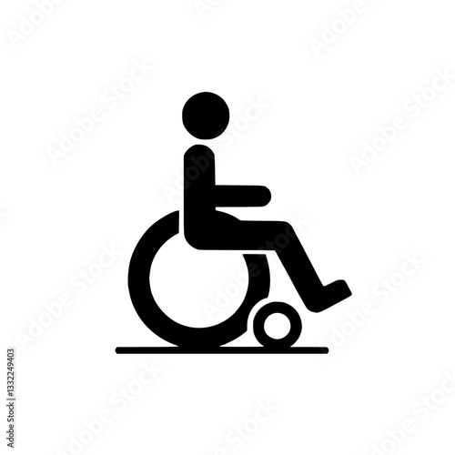Wheelchair Accessible Symbol Icon Isolated on White Background