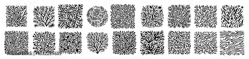 dense abstract plant pattern icons