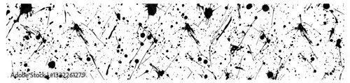 ink splatter pattern with chaotic paint drops and drips vector