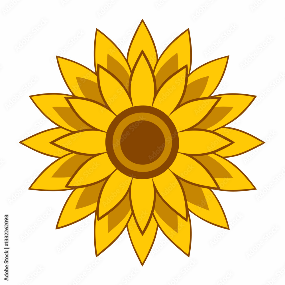 bold sunflower icon with structured petal bold sunflower icon with structured petal