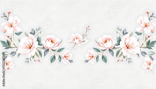 Elegant Pink Floral Wallpaper Design Soft Blossom Branches