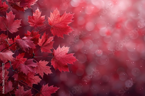 red leaves background antumn nature.