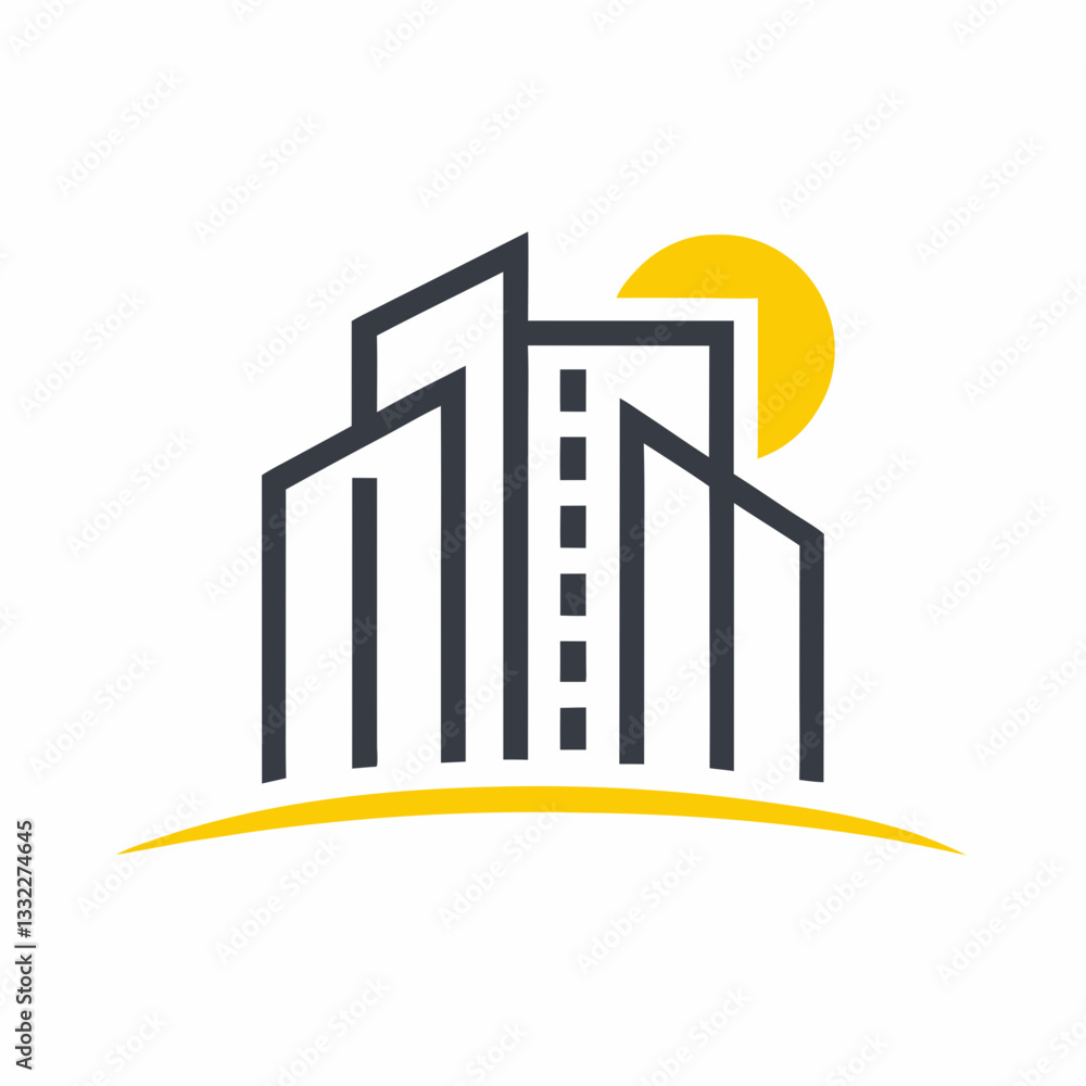 Minimalist Modern Urban Building City Skyline Vector Illustration. Minimalist Modern Urban Building City Skyline Vector Illustration.